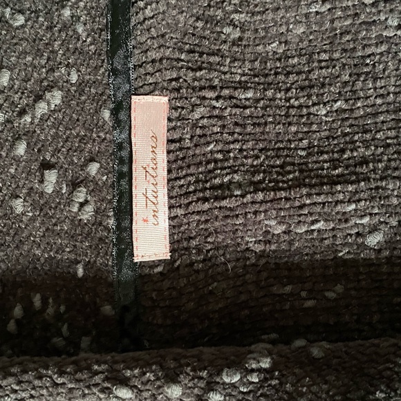 Super soft chenille tie waist cardigan with wide elbow sleeves and lapel. - Picture 5 of 5